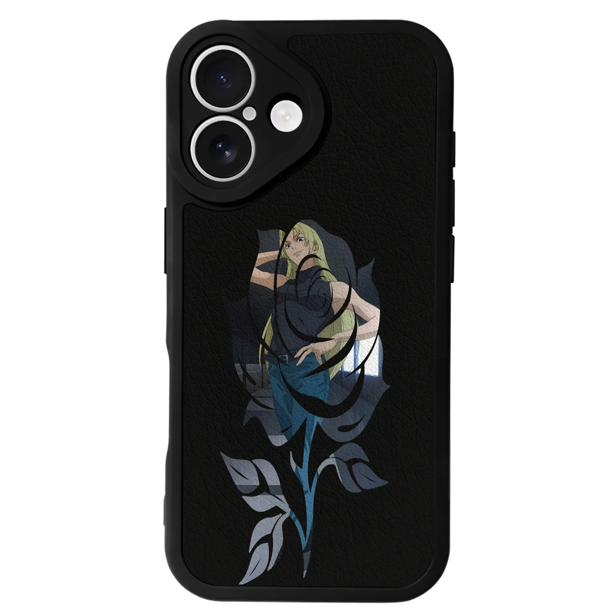 呪術廻戦 グッズ,九十九 由基 - IPhone 16シリーズ対応 ・ シリコンスマホケース ・ レザー調 ・ 高精度フィット ・ 耐衝撃 ・ ワイヤレス充電対応 ・ 精密カット